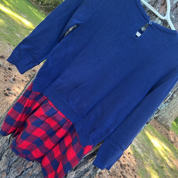 Osh Kosh Girls Sweater Dress Flannel Skirt EUC - Picture 5 of 10